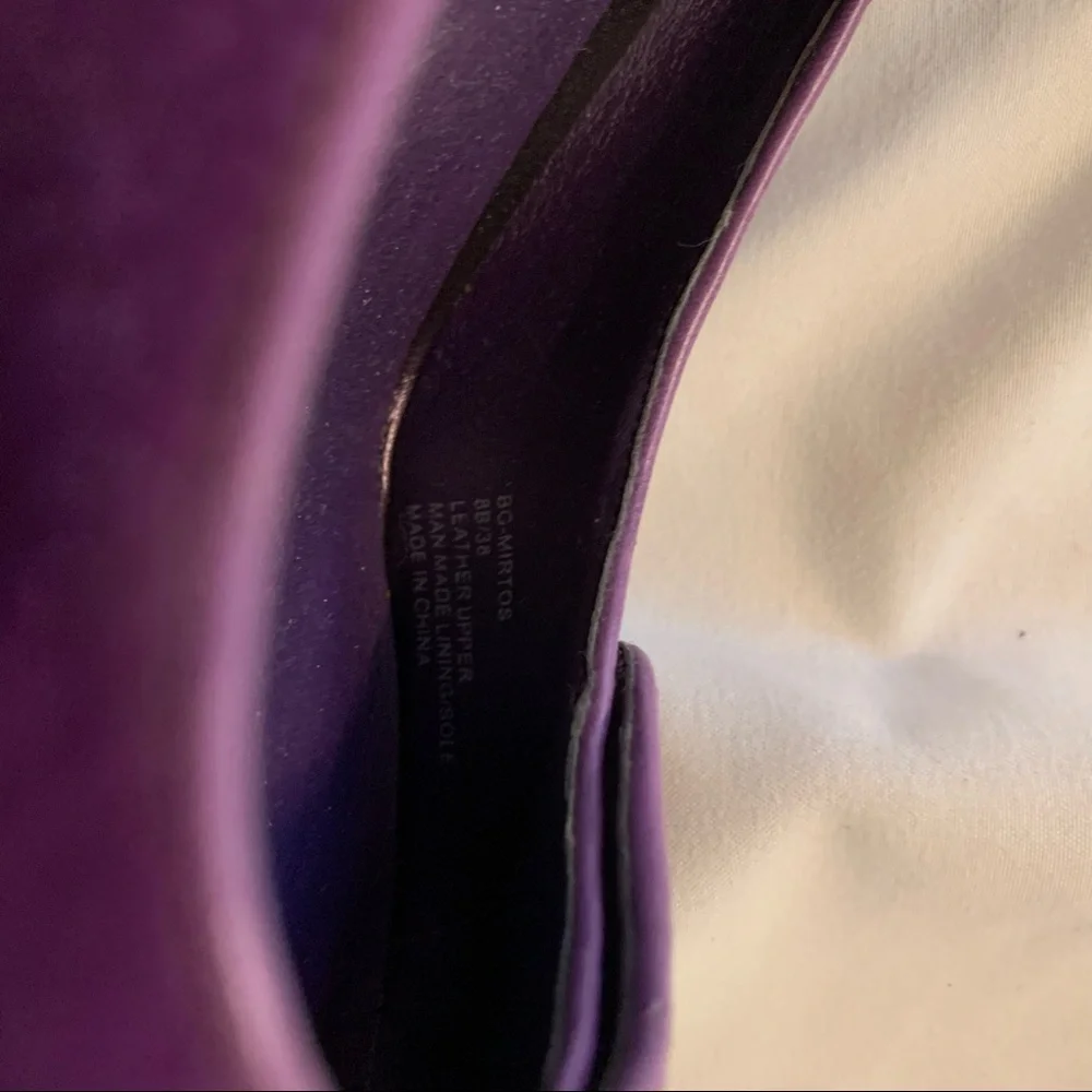 Like New BCBGeneration Rich Purple Mirtos Wedge Heels in Suede